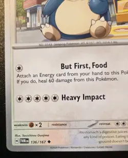 Snorlax 136/167 Uncommon Scarlet & Violet: Twilight Masquerade Pokemon TCG - Image 4