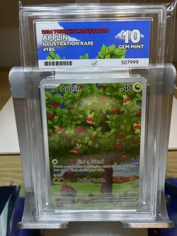 Pokemon TCG - Applin 185/167 - Twilight Masquerade - ACE 10 Gem Mint - Image 1