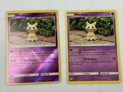 Lot Of 2 Pokemon Mimikyu Cosmic Eclipse Reverse Holo & Normal 97/236 Near Mint - Image 1