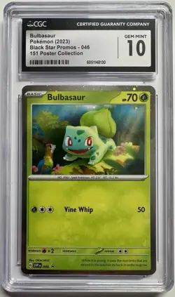 CGC Gem Mint 10 Bulbasaur 046 Black Star Promo Pokemon 151 Poster Collection - Image 2