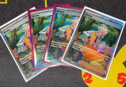 Arven 249/198 Pokemon Scarlet & Violet Full Art Holo Ultra Rare PLAYSET X4 - Image 1