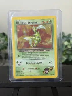 Pokemon TCG Team Rockets Scyther 13/132 Holo Rare Gym Heroes - Image 1