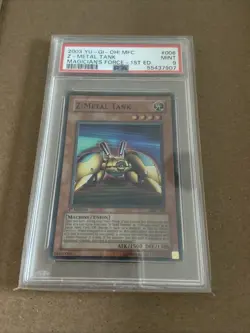 Yugioh PSA 9 MINT Z-Metal Tank MFC-006 Super Rare 1st Edition 2003 - Image 1