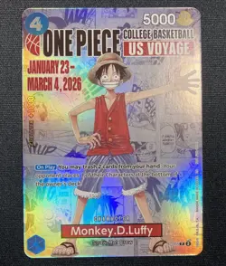 Monkey D. Luffy One Piece 2026 College Basketball US Voyage #P-055 - Image 1