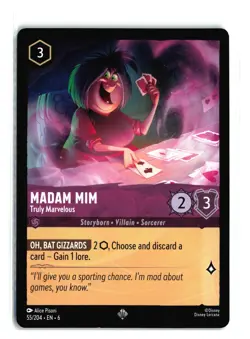 MADAM MIM TRULY MARVELOUS 55/204 SUPER RARE DISNEY LORCANA NM - Image 1