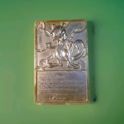 1999 MEWTWO #150 Gold Bar Card Limited Edition Burger King Gold Plated Pokemon - Image 2