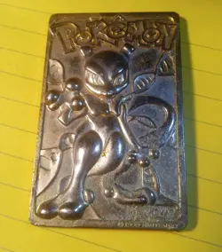 1999 MEWTWO #150 Gold Bar Card Limited Edition Burger King Gold Plated Pokemon - Image 4