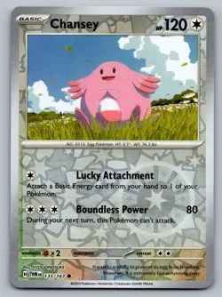 Pokemon TCG SV06: Twilight Masquerade Chansey - 133/167 Reverse Holo - Image 1