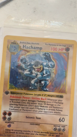 Machamp Holo -SHADOWLESS 1st Edition Factory Sealed Pokemon Card - GEM MINT - Image 2