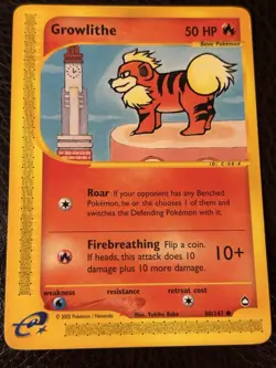 Pokemon Aquapolis Growlithe Common Card #80/147 E-Series 2 - Image 1
