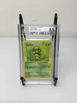 Caterpie #45 Pokemon 1999 Base 1st Edition Shadowless Thick Stamp Beckett 9 C - Image 1