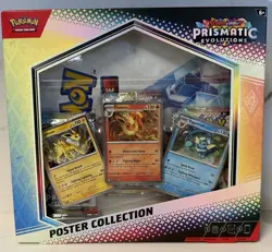 NEW Pokemon TCG S&V Prismatic Evolutions Poster Collection Box Sealed DG Sticker - Image 1