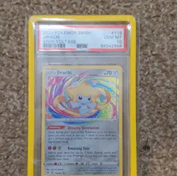 Pokemon Swsh04: Vivid Voltage Jirachi Amazing Rare 119/185 Holo PSA 10 - Image 1