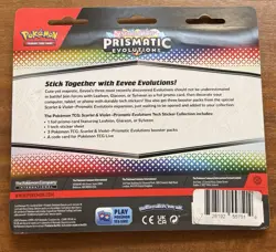 Pokemon Prismatic Evolutions Glaceon Tech Sticker Collection Sealed - Image 2