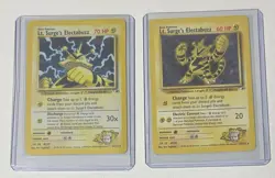 Pokemon Gym Heroes Lt. Surge's Electabuzz Lvl.28 And Lvl.22, Holo + Non Holo MP - Image 1
