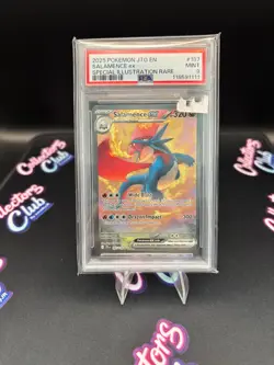 2025 POKEMON JTG EN-JOURNEY TOGETHER #187 SALAMENCE EX PSA 9 - Image 1