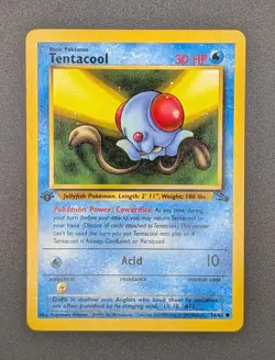 Tentacool - 1st Edition 56/62 Fossil - LP - Pokemon TCG - Image 3