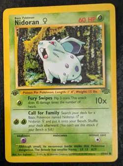 Nidoran - 1st Edition - 57/64 Jungle - LP - Pokemon TCG - Image 3