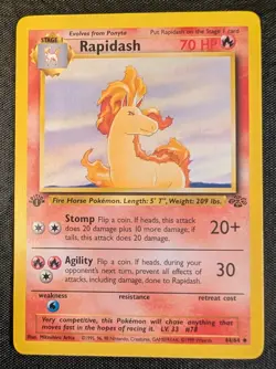 Rapidash - 1st Edition - 44/64 Jungle - VLP - Pokemon TCG - Image 3