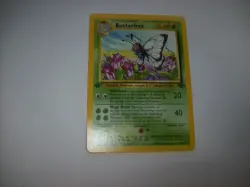 Pokemon ERROR 1st Edition "d" Butterfree Jungle 33/64 Misprint LP Free Shipping - Image 2