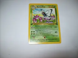 Pokemon ERROR 1st Edition "d" Butterfree Jungle 33/64 Misprint LP Free Shipping - Image 3