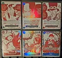 ONE PIECE CARD GAME 3RD ANNIVERSARY SET OF 6 PROMOS ENGLISH NM - Image 1