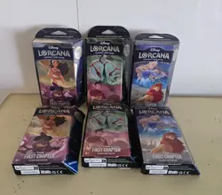Disney Lorcana: The First Chapter Starter Deck - Set of 6 - SEALED w/Boosters 4050368981912 - Image 1