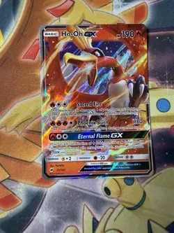 Pokemon Ho-Oh GX 190 HP Ultra Rare Holo 21/147 SM Burning Shadows TCG Card - Image 1