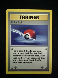 1st Edition Poke Ball 64/64 - Jungle - Common Pokemon Card - Light Play (LP) - Image 1
