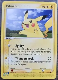 Pikachu Team Magma vs Team Aqua Regular Card 43/95 E Reader - NM - Image 1