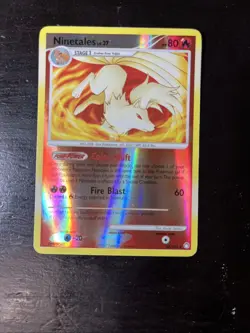 Pokemon TCG Ninetales 32/123 Reverse Holo Rare Card Mysterious Treasures LP NM! - Image 1