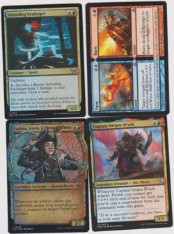 HUMAN- BEAST BLUE-RED DECK-40 CARDS MTG MAGIC N-MINT UNPLAYED E-12 FOILS - Image 1