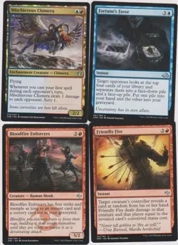 RED-BLUE CHIMERA-HUMAN DECK 40 CARDS N-MINT MTG MAGIC UNPLAYED B-18 - Image 1