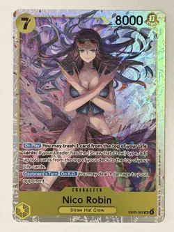Nico Robin EB03-055 SR Foil English One Piece TCG Card Near Mint - Image 1