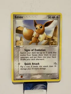 Pokemon Eevee TCG Card 63/100 Sandstorm Regular Non-Holo LP - Image 1