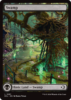 Swamp (FOIL) x1 - MTG Lorwyn Eclipsed ECL #281 - Image 1