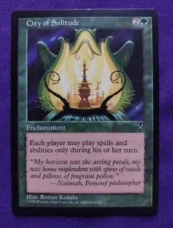 CITY OF SOLITUDE MAGIC THE GATHERING ENCHANTMENT RARE MTG WIZARDS OF THE COAST - Image 1