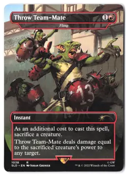 Throw Team-Mate - Fling (Borderless) #1038 SLD MTG NM - Image 1