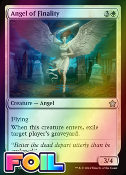 x1 Angel of Finality FDN Foundations MTG 136 FOIL UNCOMMON M/NM 1x - Image 1