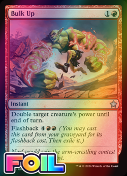 x1 Bulk Up FDN Foundations MTG 80 FOIL UNCOMMON M/NM 1x - Image 1