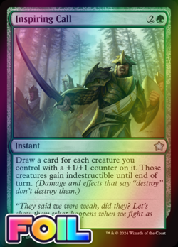x1 Inspiring Call FDN Foundations MTG 226 FOIL UNCOMMON M/NM 1x - Image 1