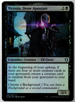 Viconia, Drow Apostate 156/361 Uncommon Foil Baldur's Gate MTG NM - Image 1