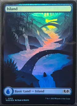 MTG Wilds of Eldraine Full Art Island Foil (Common) - Image 1