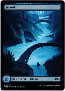 MTG Wilds of Eldraine Full Art Island Foil (Common) - Image 2