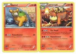 Pokemon Cards: Camerupt 22/149 & Numel 21/149 Boundaries Crossed Set Rare! - Image 1