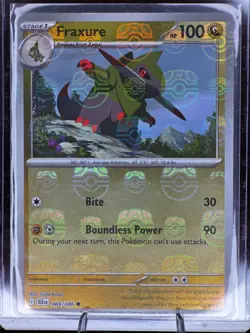 Pokemon TCG Fraxure Master Ball Pattern SV: Black Bolt 069/086 NM - Image 3