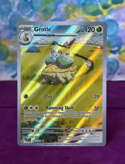 Pokemon TCG; Grotle 164/162 - Temporal Forces - Illustration Rare NM - Image 1