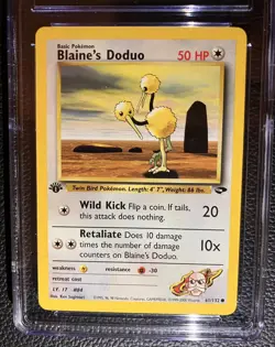 1 of 1 Rare!!! Blaine's Doduo 1st Edition Gym Challenge WOTC Pokemon 61/132 - Image 5
