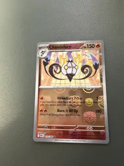 Chandelure 018/086 (Master Ball Pattern) SV: White Flare Pokemon NM - Image 1