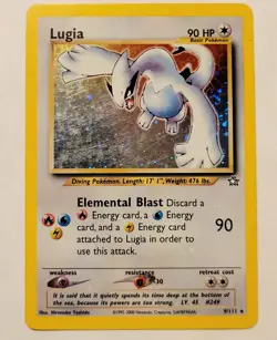 2000 Lugia 9/111 - Neo Genesis Unlimited Holo Rare - Pokemon TCG - LP - Image 1